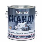 Антисептик Акватекс Сканди для дерева, кроющий, Айсберг, полуматовое покрытие, 2.5 л 