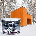 Антисептик Акватекс Сканди для дерева, кроющий Имбирь, полуматовое покрытие, 9 л