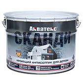 Антисептик Акватекс Сканди для дерева, кроющий Карамель, полуматовое покрытие, 9 л