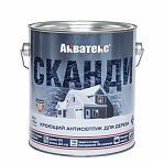 Антисептик Акватекс Сканди для дерева, кроющий Лакрица, полуматовое покрытие, 2.5 л