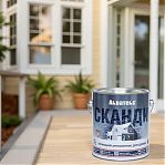 Антисептик Акватекс Сканди для дерева, кроющий Топленое молоко, полуматовое покрытие, 2.5 л