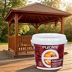 Защитно-декоративное покрытие для древесины Eurotex Аквалазурь, полуглянцевый блеск, Дуб, 0.9 кг