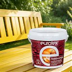 Защитно-декоративное покрытие для древесины Eurotex Аквалазурь, полуглянцевый блеск, Сосна, 0.9 кг