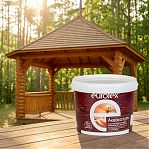 Защитно-декоративное покрытие Eurotex Аквалазурь для древесины, полуглянцевый блеск, Бесцветный, 2.5 кг