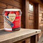 Биозащитный грунтовочный состав для древесины Veres BASE, матовый, Бесцветный, 2.7 л