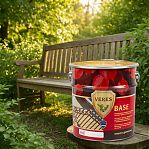 Биозащитный грунтовочный состав для древесины Veres BASE, матовый, Бесцветный, 9 л