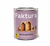 Масло Faktura для террас с натуральным воском и тунгутовым маслом, бесцветный, 0.7 л