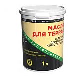 Масло Poli-R для террас и других деревянных конструкций, полуматовое, Бесцветное, 1 л