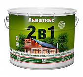 Защитно-декоративное покрытие для дерева Акватекс 2 в 1 полуматовое Ваниль 9л
