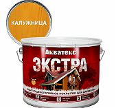 Защитно-декоративное покрытие Акватекс Экстра для древесины, полуглянцевое калужница, 9л
