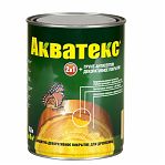 Защитно-декоративное покрытие Акватекс 2 в 1  для древесины, полуматовое, груша, 0.8 л