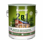 Защитно-декоративное покрытие для древесины Акватекс 2 в 1, полуматовое покрытие, Белый, 2.7 л