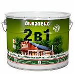 Защитно-декоративное покрытие для древесины Акватекс 2 в 1, полуматовый блеск, Тик, 9 л