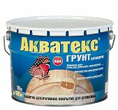 Грунт-антисептик Акватекс, защитно-декоративное покрытие для древесины, полуматовый блеск, Бесцветный, 9 л