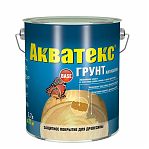 Грунт-антисептик Акватекс, защитно-декоративное покрытие для древесины, матовый, Бесцветный, 2.7 л