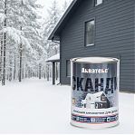 Антисептик Акватекс Сканди для дерева, кроющий Графит, полуматовое покрытие, 0.75 л