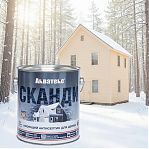 Антисептик Акватекс Сканди для дерева, кроющий Слоновая кость, полуматовое покрытие, 2.5 л