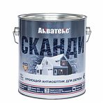 Антисептик Акватекс Сканди для дерева, кроющий Слоновая кость, полуматовое покрытие, 2.5 л