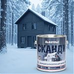 Антисептик Акватекс Сканди для дерева, кроющий Графит, полуматовое покрытие, 2.5 л