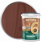 Пропитка Текстурол Ландшафт, защита и декор древесины, с воском, Махагон, 0.9 л