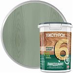 Пропитка Текстурол Ландшафт, защита и декор древесины, с воском, Серо-зеленый, 0.9 л