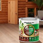 Масло Здоровый Дом для террас и деревянных полов, средство для защиты древесины, Орех, 0.75 л