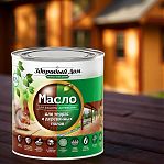 Масло Здоровый Дом для террас и деревянных полов, средство для защиты древесины, Венге, 0.75 л