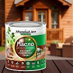 Масло Здоровый Дом для террас и деревянных полов, средство для защиты древесины, Махагон, 0.75 л