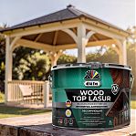 Пропитка-антисептик Dufa Wood Top Lasur 12 для защиты древесины, полуглянцевый блеск, Бесцветный, 9 л