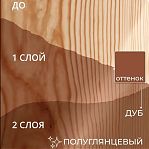 Пропитка декоративная VERES Ультра Лазурь № 19 Дуб, защита древесины, полуглянцевый, 2.7 л