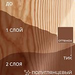 Пропитка декоративная VERES Ультра Лазурь № 3 Тик, защита древесины, полуглянцевый, 2.7 л
