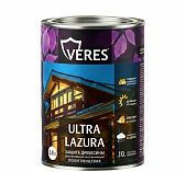 Пропитка декоративная VERES Ультра Лазурь № 4 Орех, защита древесины, полуглянцевый, 0.8 л