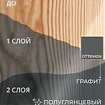 Пропитка декоративная VERES Ультра Лазурь № 31 Графит, защита древесины, полуглянцевый, 0.8 л