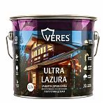 Пропитка декоративная VERES Ультра Лазурь № 31 Графит, защита древесины, полуглянцевый, 2.7 л