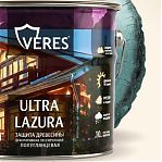 Пропитка декоративная VERES Ультра Лазурь № 33 Голубой туман, защита древесины, полуглянцевый, 2.7 л