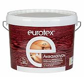 Защитно-декоративное покрытие Eurotex Аквалазурь для древесины Белый 9 л