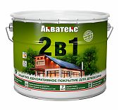 Защитно-декоративное покрытие для дерева Акватекс 2 в 1 полуматовое Калужница 9 л
