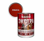 Защитно-декоративное покрытие Акватекс Экстра для древесины, полуглянцевое рябина 0,8 л