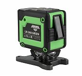 Нивелир лазерный AMO LN360 GREEN 851674, 2 луча, автоматическая калибровка, 20 м