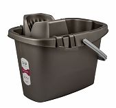Ведро с отжимом Spin&Clean Step, антискользящие ножки, 13 л, антрацит