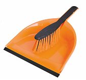 Комплект для уборки AZUR Клип, щетка-сметка, совок с резинкой, полипропилен, цвет в ассортименте