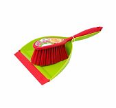 Комплект для уборки Vigar Citric Red, Щетка-сметка и Совок с резинкой, пластик, 220х360 мм