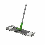 Швабра для пола Рыжий Кот Mop Clean 310475, насадка из микрофибры, лапша, цвет серый