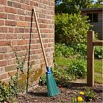 Метла синтетическая веерная 27984, пластик, без черенка, 200х260 мм