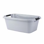 Таз прямоугольный Plast Team Bergen, с ручками, пластик, серый шторм, 30 л