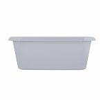 Таз прямоугольный Plast Team Bergen, с ручками, пластик, серый шторм, 30 л