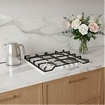 Панель варочная газовая Gefest 1212-02, 4 конфорки, электроподжиг, белый