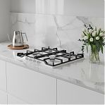 Панель варочная газовая Gefest 1212-02, 4 конфорки, электроподжиг, белый