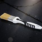 Кисть плоская Black White Premium 860-035 универсальная 35х15 мм, серебристая щетина