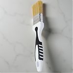 Кисть плоская Black White Premium 860-035 универсальная 35х15 мм, серебристая щетина